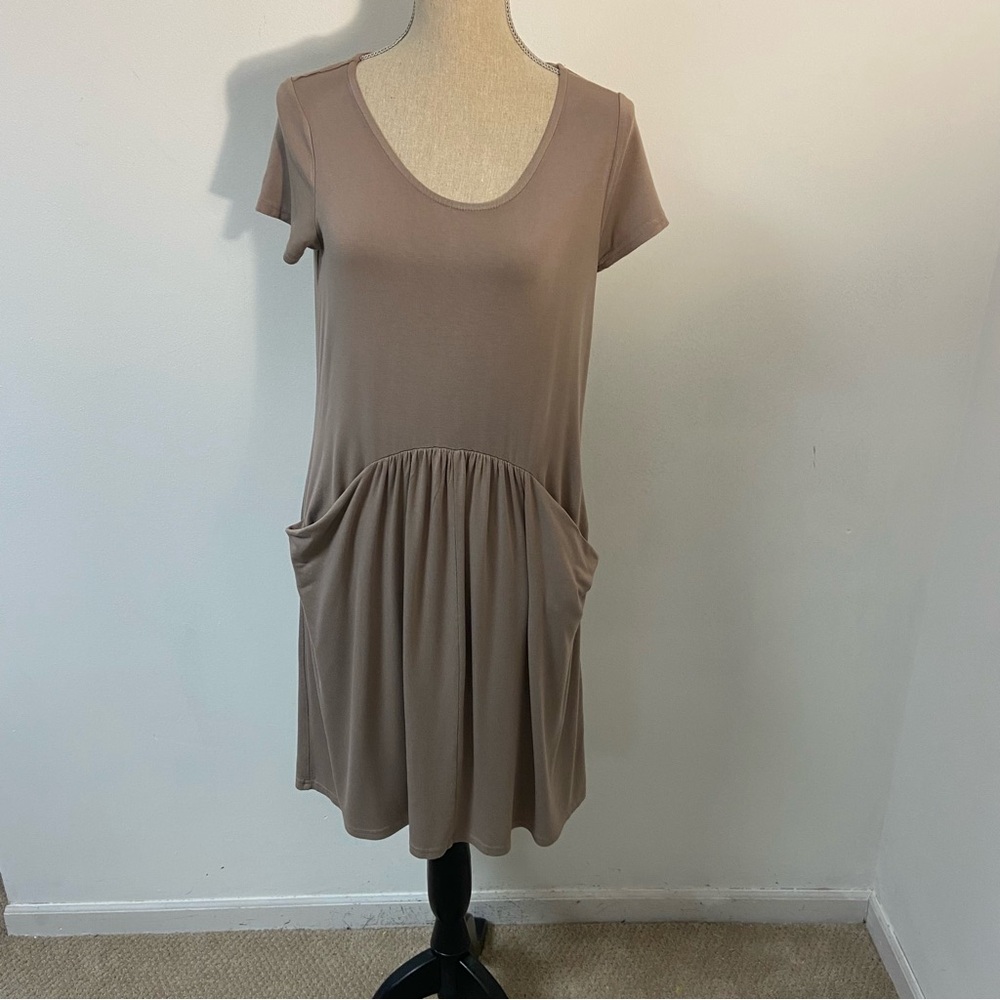 Garnet Hill Women’s Dress Short Sleeve Pocket Dress Swing Skirt Size 8 Preppy